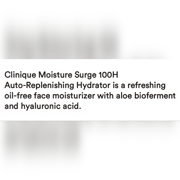CLINIQUE MOISTURE SURGE 100H HYDRATOR. - Picture 8 of 14